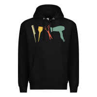 Black barber vintage hairdresser hairstylist cosmetologist t shirt Premium Hoodie - linhVisuals