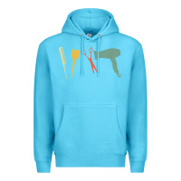 Ocean Blue barber vintage hairdresser hairstylist cosmetologist t shirt Premium Hoodie - linhVisuals
