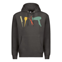 Smoke barber vintage hairdresser hairstylist cosmetologist t shirt Premium Hoodie - linhVisuals