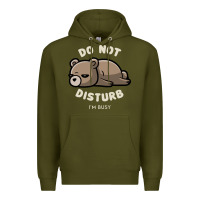 Army Green do not disturb i'm busy funny lazy gift Premium Hoodie - linhVisuals