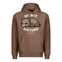 Chestnut do not disturb i'm busy funny lazy gift Premium Hoodie - linhVisuals