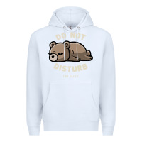 White do not disturb i'm busy funny lazy gift Premium Hoodie - linhVisuals
