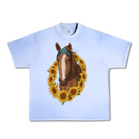 Grape Ice brown horse with gemstone and sunflowers Urban Heavy Tee - RanaPortraitStore