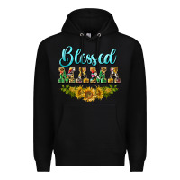 Black blessed mama Premium Hoodie - BarkalooDesign