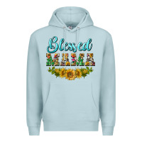 Blue Mist blessed mama Premium Hoodie - BarkalooDesign