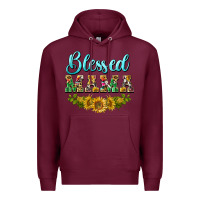 Burgundy blessed mama Premium Hoodie - BarkalooDesign
