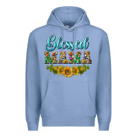 Colony Blue blessed mama Premium Hoodie - BarkalooDesign