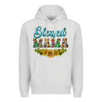 Dove Grey blessed mama Premium Hoodie - BarkalooDesign