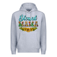 Heather Grey blessed mama Premium Hoodie - BarkalooDesign