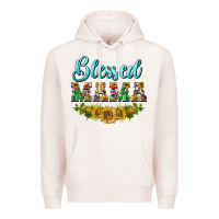 Pale Pink blessed mama Premium Hoodie - BarkalooDesign