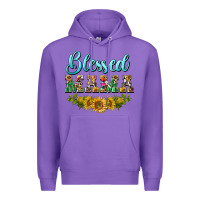 Purple blessed mama Premium Hoodie - BarkalooDesign