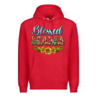 Red blessed mama Premium Hoodie - BarkalooDesign