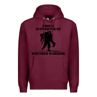 Burgundy wounded war Premium Hoodie - linhVisuals