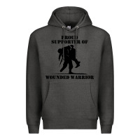 Charcoal Heather wounded war Premium Hoodie - linhVisuals