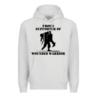 Dove Grey wounded war Premium Hoodie - linhVisuals