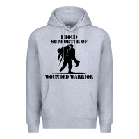 Heather Grey wounded war Premium Hoodie - linhVisuals