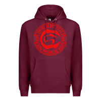 Burgundy cartel de santa Premium Hoodie - linhVisuals
