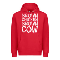Red brown chicken brown cow Premium Hoodie - linhVisuals