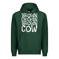 Sports Green brown chicken brown cow Premium Hoodie - linhVisuals