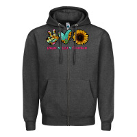 Charcoal Heather Peace Love Sunshine Zipper Hoodie - RanaPortraitStore