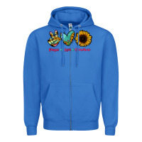 True Royal Peace Love Sunshine Zipper Hoodie - RanaPortraitStore