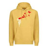 Antique Gold banksy Premium Hoodie - linhVisuals