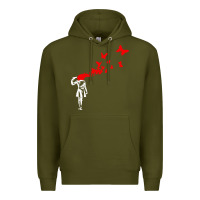Army Green banksy Premium Hoodie - linhVisuals