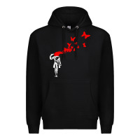 Black banksy Premium Hoodie - linhVisuals