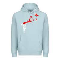Blue Mist banksy Premium Hoodie - linhVisuals