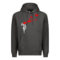 Charcoal Heather banksy Premium Hoodie - linhVisuals