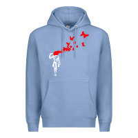 Colony Blue banksy Premium Hoodie - linhVisuals