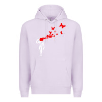 Lilac banksy Premium Hoodie - linhVisuals