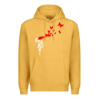 Mustard banksy Premium Hoodie - linhVisuals