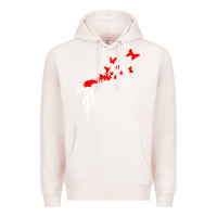 Pale Pink banksy Premium Hoodie - linhVisuals