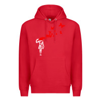 Red banksy Premium Hoodie - linhVisuals