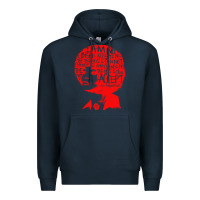 Navy angela davis political activist Premium Hoodie - linhVisuals