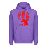 Purple angela davis political activist Premium Hoodie - linhVisuals