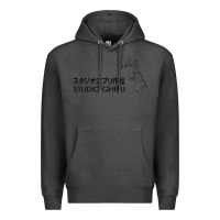 Charcoal Heather studio ghibli3 Premium Hoodie - linhVisuals