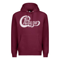 Burgundy chicago retro styled faded design Premium Hoodie - linhVisuals