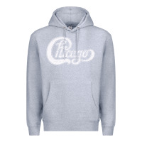 Heather Grey chicago retro styled faded design Premium Hoodie - linhVisuals