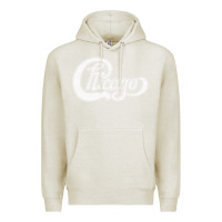 Oatmeal Heather chicago retro styled faded design Premium Hoodie - linhVisuals
