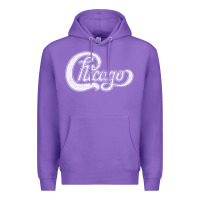 Purple chicago retro styled faded design Premium Hoodie - linhVisuals