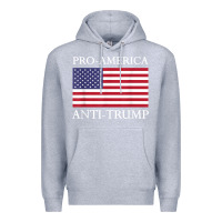 Heather Grey pro america anti trump shirt   american usa flag resist t shirt Premium Hoodie - linhVisuals