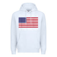 White pro america anti trump shirt   american usa flag resist t shirt Premium Hoodie - linhVisuals