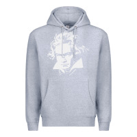 Heather Grey beethoven Premium Hoodie - linhVisuals