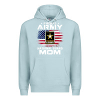 Blue Mist proud army national guard mom with american flag gift pullover hoodie Premium Hoodie - linhVisuals