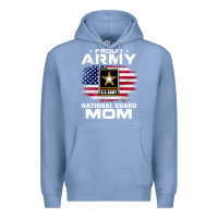 Colony Blue proud army national guard mom with american flag gift pullover hoodie Premium Hoodie - linhVisuals