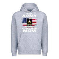 Heather Grey proud army national guard mom with american flag gift pullover hoodie Premium Hoodie - linhVisuals