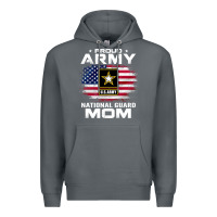 Rock proud army national guard mom with american flag gift pullover hoodie Premium Hoodie - linhVisuals