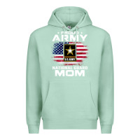 Seafoam proud army national guard mom with american flag gift pullover hoodie Premium Hoodie - linhVisuals